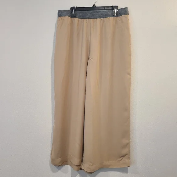 Reiss Gem Wide Leg Pull On Camel Pants - Picture 2 of 7